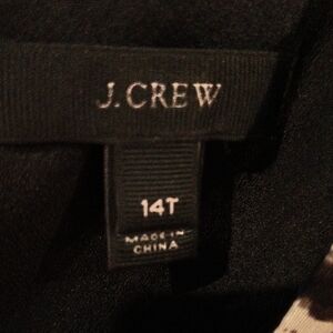 FINAL PRICE NWOT J.Crew Black and beige silk dress w houndstooth print 14